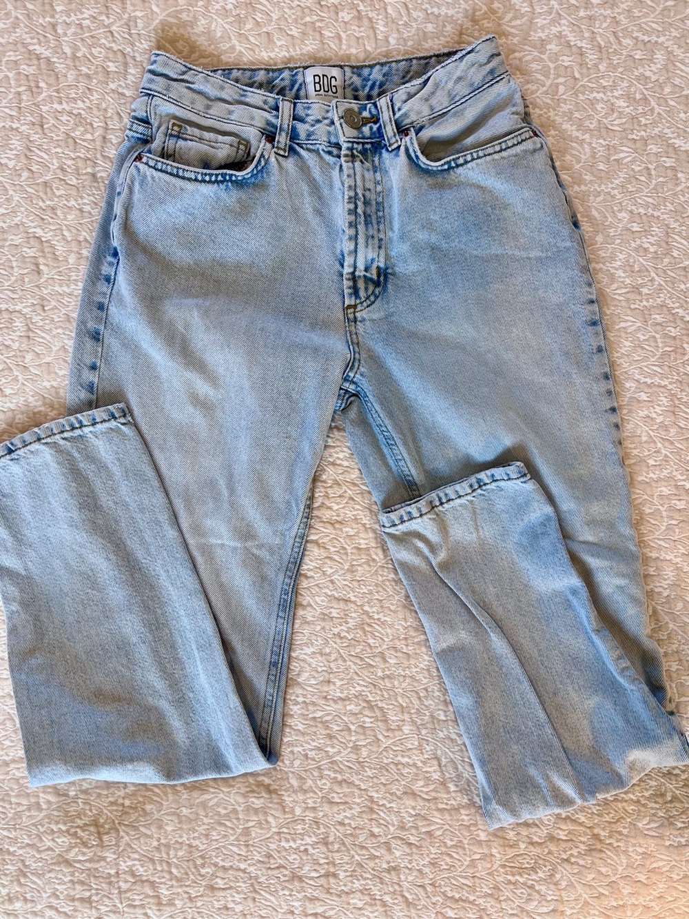 BDG Light Blue Mom High-Rise Straight Leg Jeans